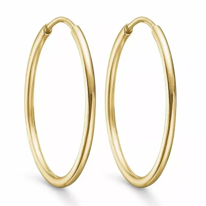 25 mm Støvring Design creoler i 8 karat guld