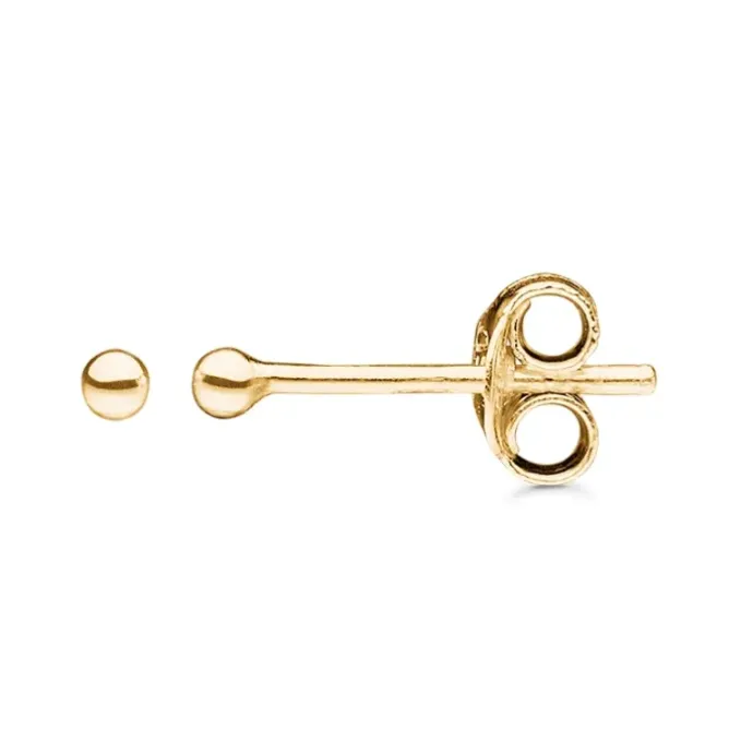 2 mm Støvring Design kugle øreringe i 8 karat guld