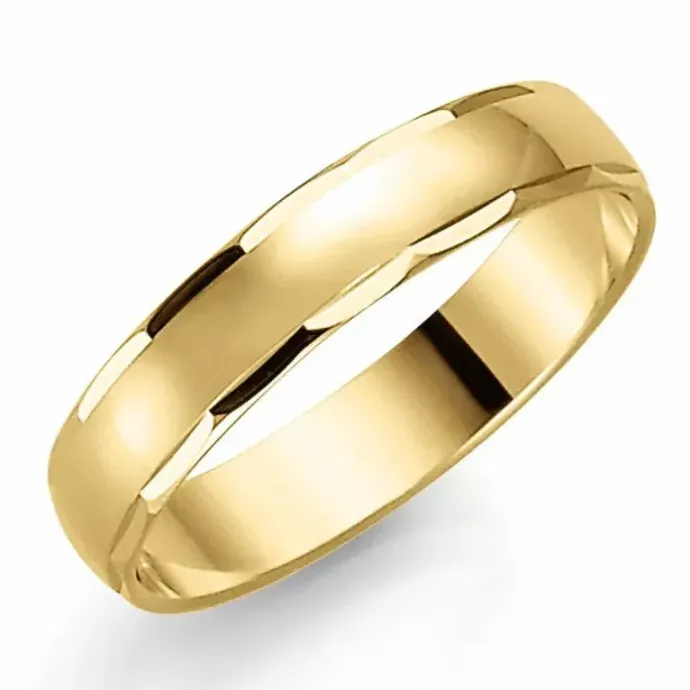 4 mm vielsesring i 9 karat guld