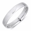 4 mm vielsesring i 14 karat hvidguld