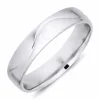 5 mm vielsesring i 14 karat hvidguld