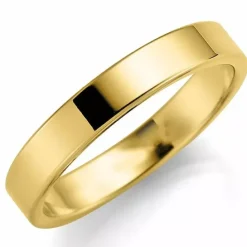 4 mm vielsesring i 14 karat guld