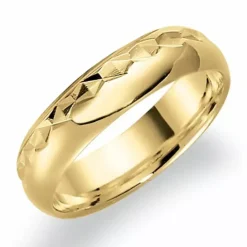 5 mm vielsesring i 14 karat guld
