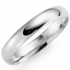 4 mm vielsesring i 14 karat hvidguld