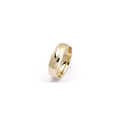 5 mm vielsesring i 9 karat guld 0,008 ct og 0,02 ct