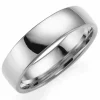 5 mm vielsesring i 14 karat hvidguld