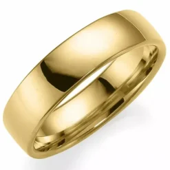 5 mm vielsesring i 14 karat guld