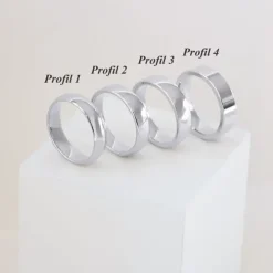 5 mm vielsesring i 9 karat hvidguld