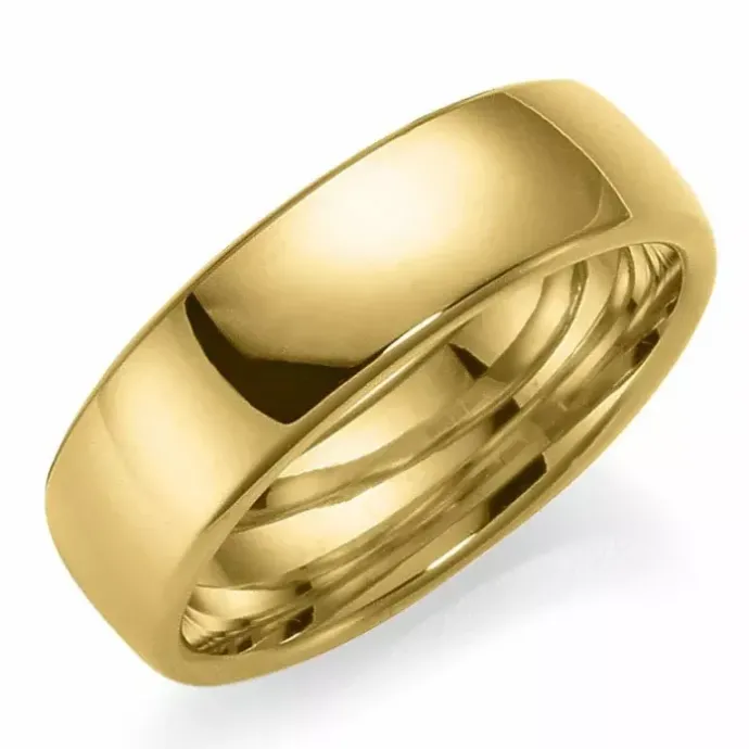 6 mm vielsesring i 9 karat guld