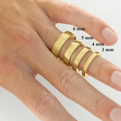 4 mm vielsesringe i 9 karat guld - sæt