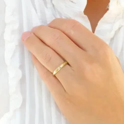 3 mm vielsesringe i 14 karat guld 0,02 ct - sæt