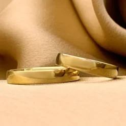 4 mm vielsesringe i 9 karat guld - sæt