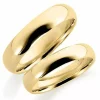 5 mm vielsesringe i 9 karat guld - sæt
