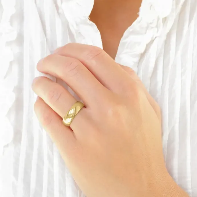 6 mm vielsesringe i 9 karat guld - sæt