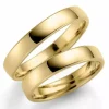 4 mm vielsesringe i 14 karat guld - sæt