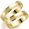 4 mm vielsesringe i 14 karat guld - sæt