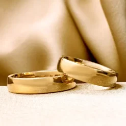 5 mm vielsesringe i 9 karat guld - sæt