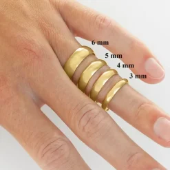 5 mm vielsesringe i 14 karat guld - sæt