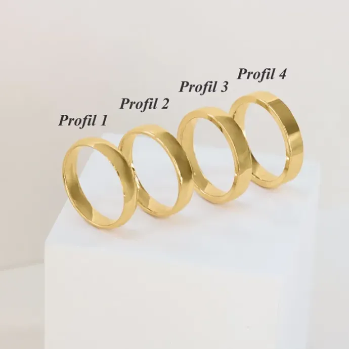 4 mm vielsesringe i 14 karat guld - sæt