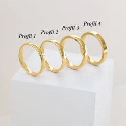 3 mm vielsesringe i 14 karat guld - sæt