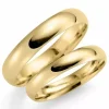 5 og 3 mm vielsesringe i 14 karat guld - sæt