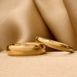 5 og 3 mm vielsesringe i 9 karat guld - sæt