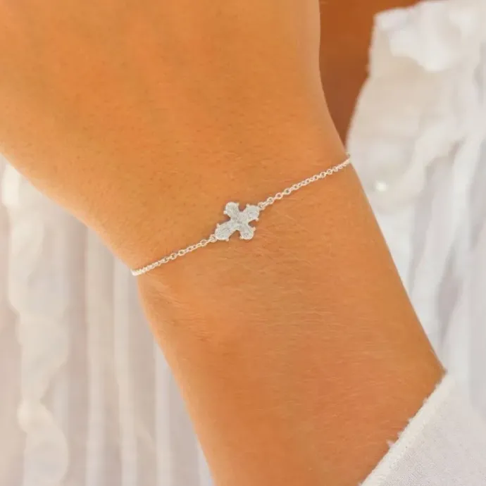 10 x 8,5 mm dagmarkors armbånd i sølv