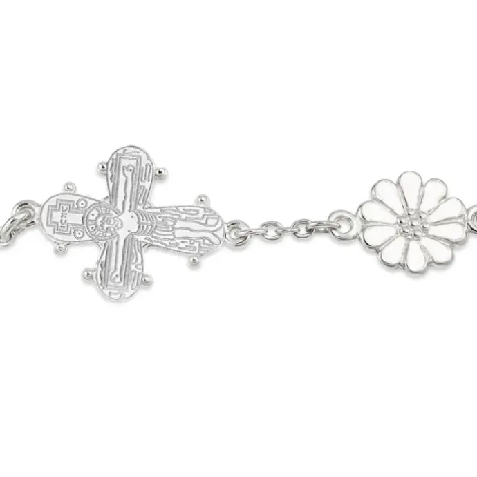 12 x 10,5 mm dagmarkors armbånd i sølv