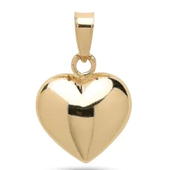 10 x 11 mm hjerte vedhæng i 8 karat guld