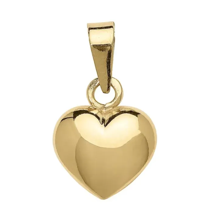 9 x 11 mm hjerte vedhæng i 8 karat guld