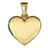 11 x 10,5 mm hjerte vedhæng i 8 karat guld
