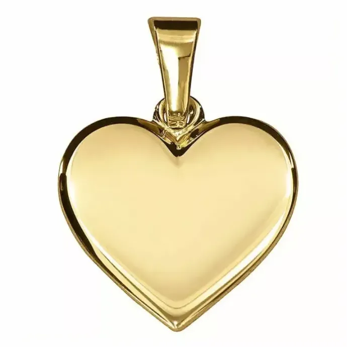 11 x 10,5 mm hjerte vedhæng i 8 karat guld