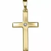 14 x 22 mm kors vedhæng i 8 karat guld