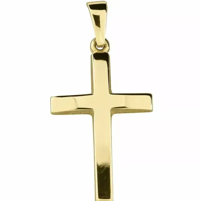 14 x 24 mm kors vedhæng i 8 karat guld