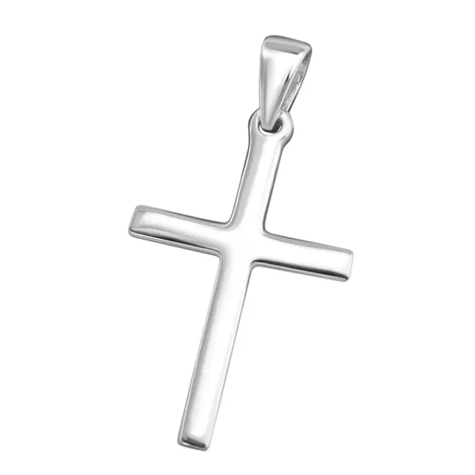 14 x 22 mm kors vedhæng i sølv
