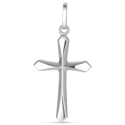 23 x 13 MM kors vedhæng i sølv