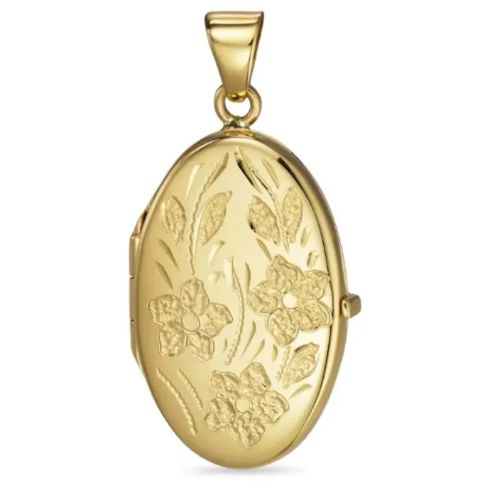 14 x 23 mm medaljon i 9 karat guld