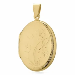 21 x 28 mm medaljon i forgyldt sølv