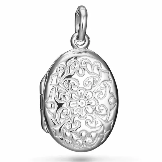 16 x 24 mm medaljon vedhæng i sølv
