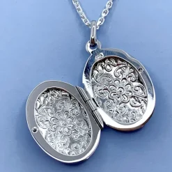 16 x 24 mm medaljon vedhæng i sølv