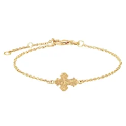 13 x 8 mm Siersbøl dagmarkors armbånd i 9 karat guld
