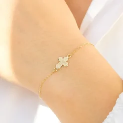 13 x 8 mm Siersbøl dagmarkors armbånd i 9 karat guld