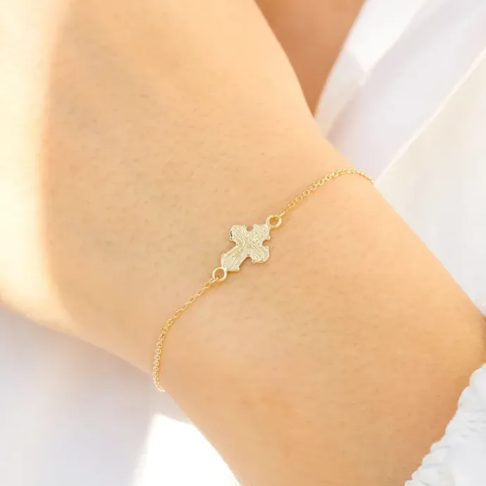 13 x 8 mm Siersbøl dagmarkors armbånd i 9 karat guld