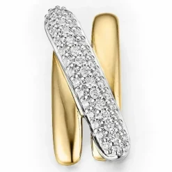 Abstrakt diamant vedhæng i 14 karat guld.- og hvidguld 0,234 ct