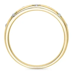 Abstrakt diamantring i 9 karat guld 0,09 ct