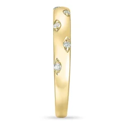 Abstrakt diamantring i 9 karat guld 0,09 ct