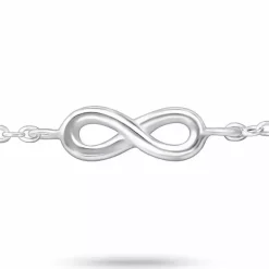 Ankelkæde i sølv med infinity vedhæng i sølv