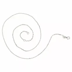 Ankerhalskæde i rhodineret sølv 42 plus 3cm x 1,4 mm
