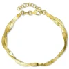 Armbånd i forgyldt sølv 16 + 3 cm x 5,4 mm