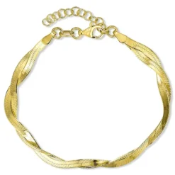 Armbånd i forgyldt sølv 16 + 3 cm x 5,4 mm